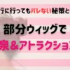 部分ウィッグで温泉とアトラクション、旅行に行ってもバレない秘訣とは？薄毛女子の対策